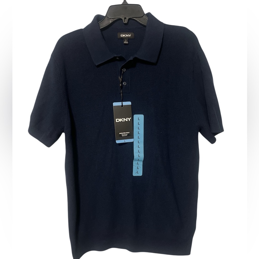 Men’s DKNY Navy Blue Sweater Polo